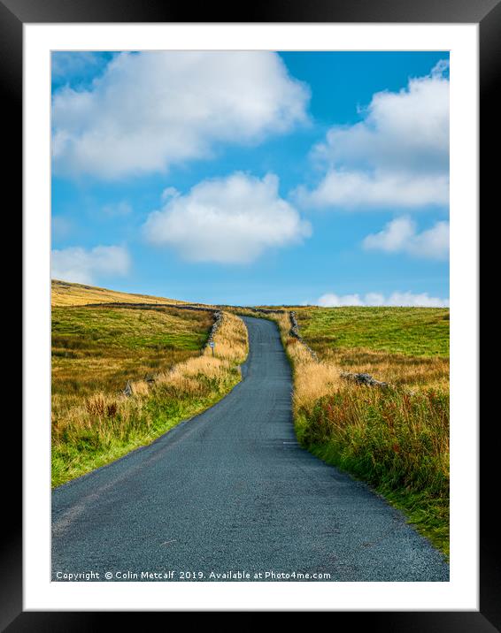 Country Road Framed Mounted Print by Colin Metcalf
