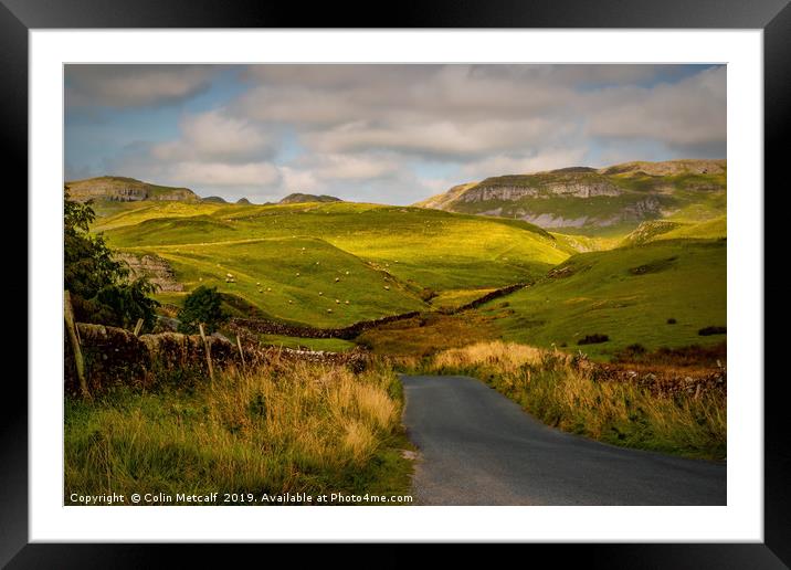 Dales Road Framed Mounted Print by Colin Metcalf