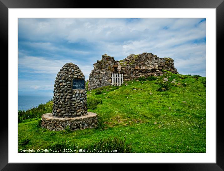 Duntulm Castle Framed Mounted Print by Colin Metcalf