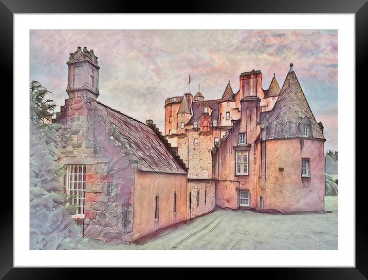 Castle Fraser Framed Mounted Print by Colin Metcalf