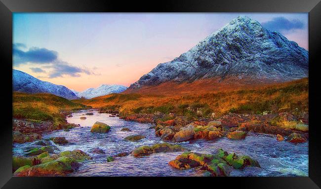 Daybreak by the Buachaille Framed Print by Geo Harris