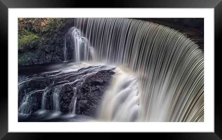 River Calder Falls Framed Mounted Print by Geo Harris