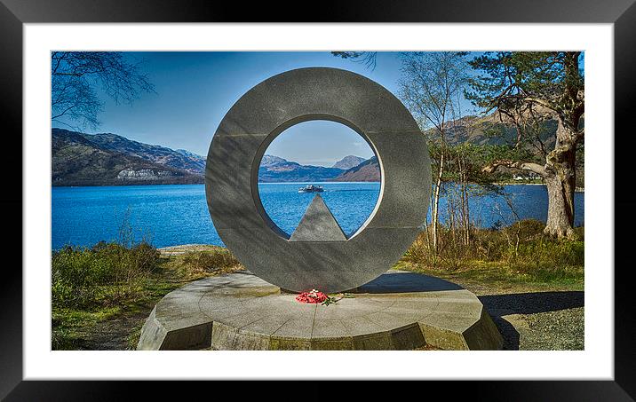 Rowardennan Memorial, Framed Mounted Print by Geo Harris