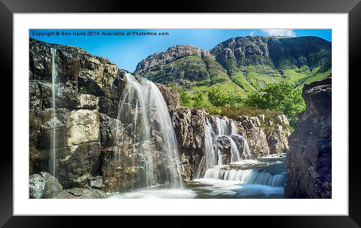  Glencoe Fish Ladder Framed Mounted Print by Geo Harris