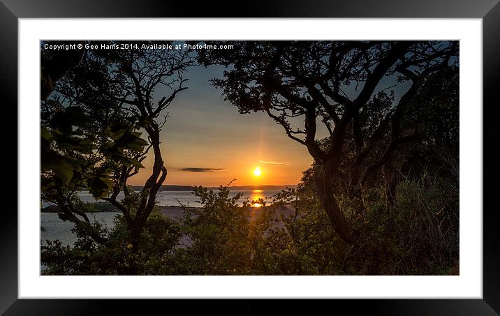  Largs Sunset Framed Mounted Print by Geo Harris