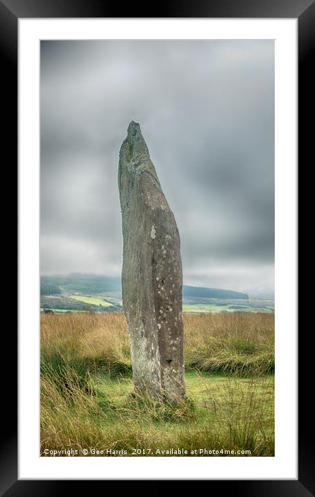 Standing Stone Framed Mounted Print by Geo Harris