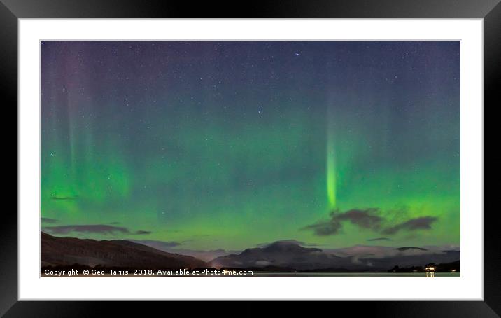 Aurora Loch Lomond Framed Mounted Print by Geo Harris