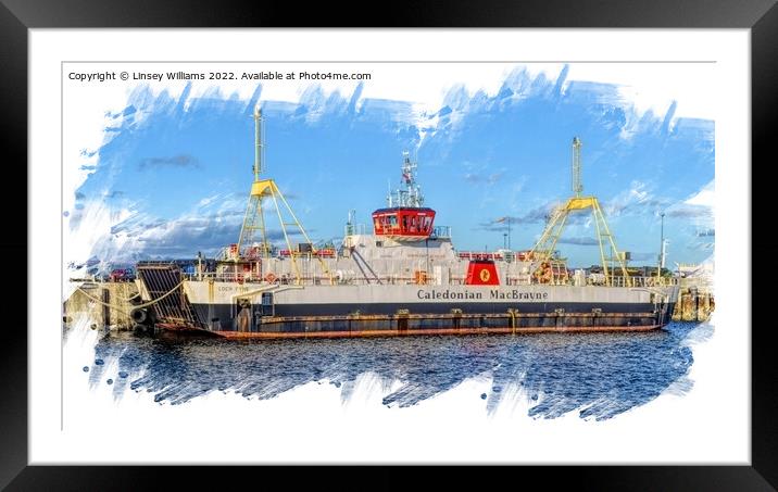 Scottish Ferry Framed Mounted Print by Linsey Williams