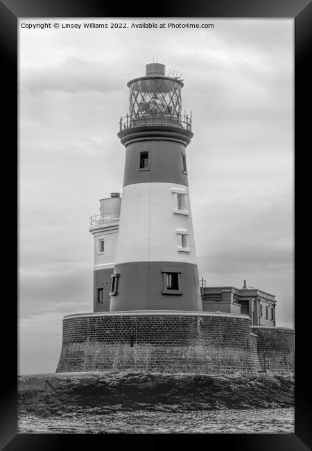Longstone Lighthouse Framed Print by Linsey Williams
