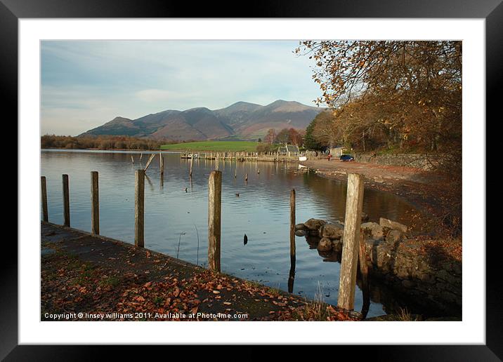 Skiddaw fell Framed Mounted Print by Linsey Williams