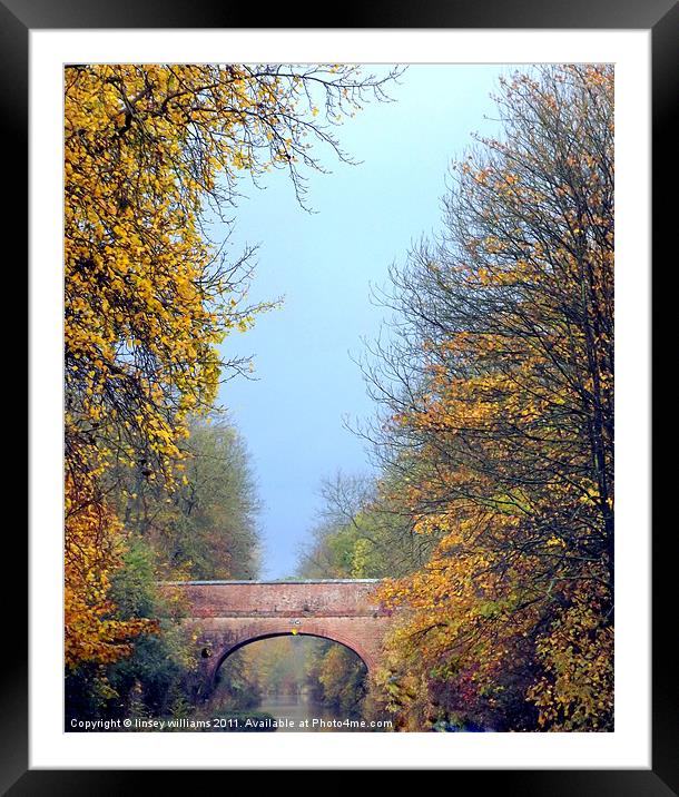 Autumn on the Oxford canal Framed Mounted Print by Linsey Williams