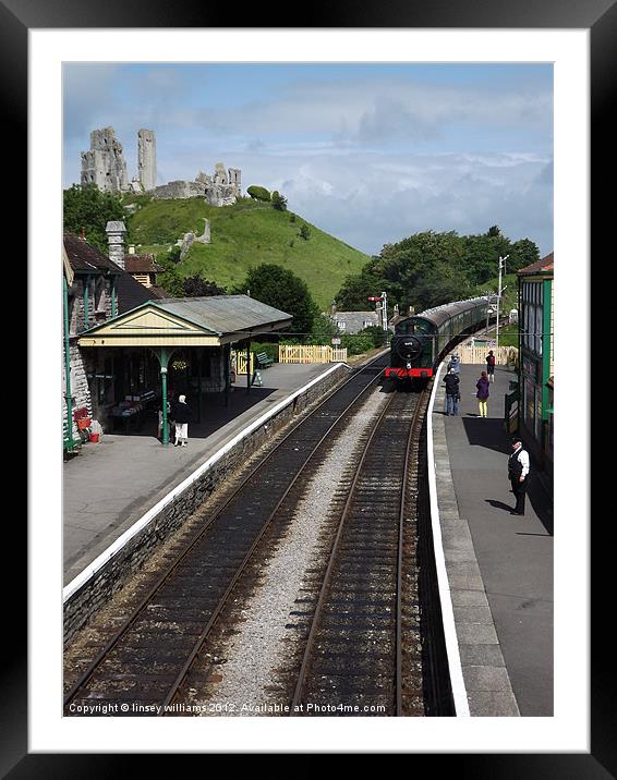 Waiting for a train Framed Mounted Print by Linsey Williams