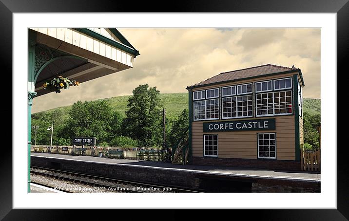 Railway Signal box Framed Mounted Print by Linsey Williams