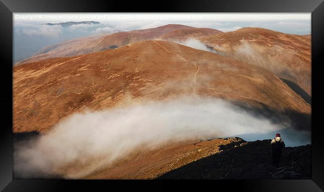  From Helvellyn Framed Print by Linsey Williams