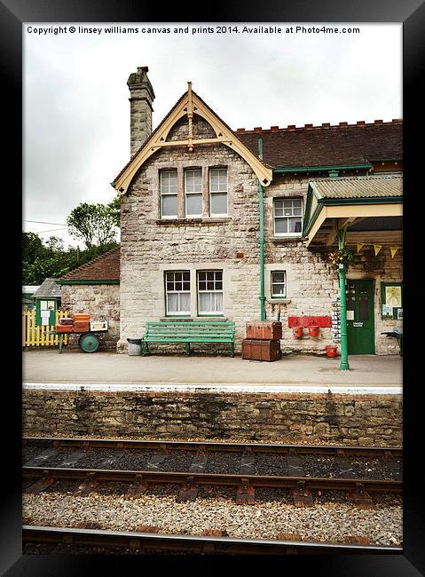  The Station At Corfe Framed Print by Linsey Williams