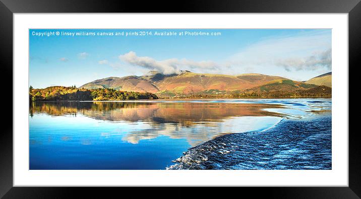 Skiddaw Reflections 2 Framed Mounted Print by Linsey Williams