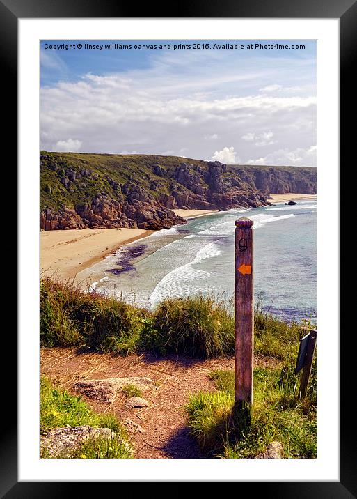 To Porthcurno  Framed Mounted Print by Linsey Williams