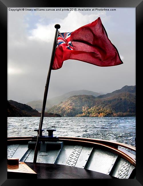  The Red Ensign Framed Print by Linsey Williams