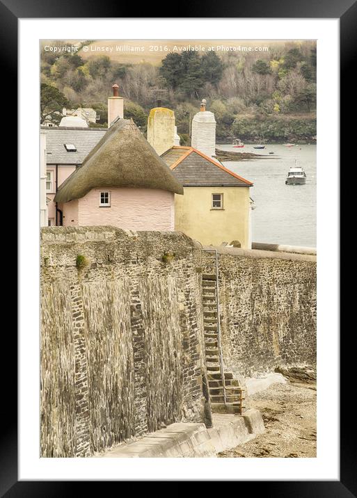 Steps To The Beach, St. Mawes Framed Mounted Print by Linsey Williams