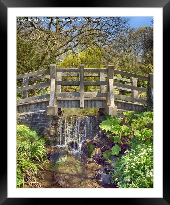 Bridge Over The Stream Framed Mounted Print by Linsey Williams