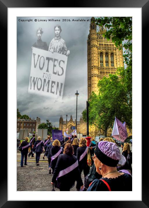 Modern Day Suffrage Framed Mounted Print by Linsey Williams