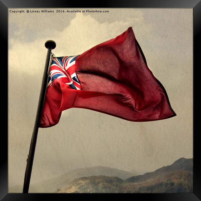 The Red Ensign Framed Print by Linsey Williams