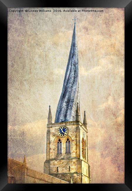 Chesterfield Church Spire Framed Print by Linsey Williams