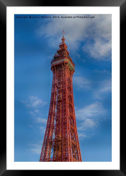 Blackpool Tower Framed Mounted Print by Linsey Williams