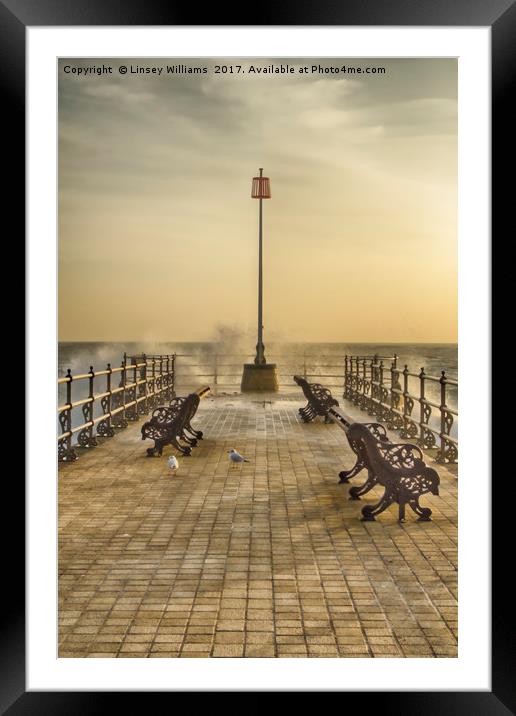 Sunrise over Swanage Jetty Framed Mounted Print by Linsey Williams