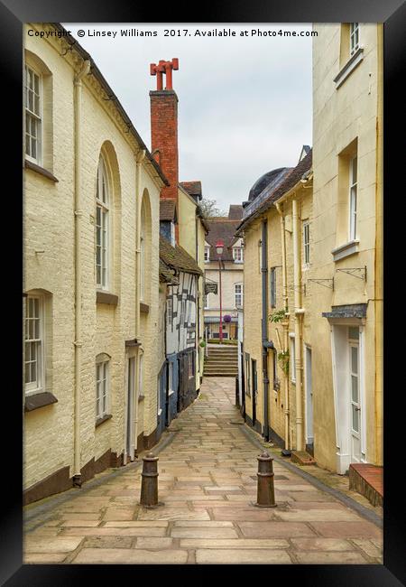 A Backstreet in Bridgnorth Framed Print by Linsey Williams
