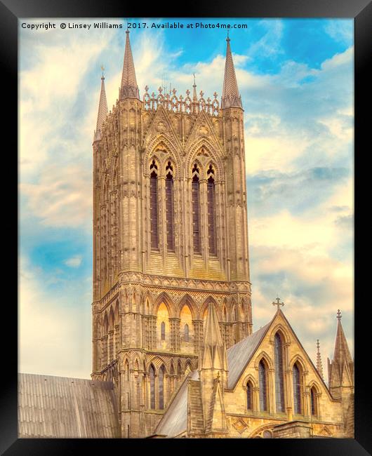 Central Tower of Lincoln Cathedral Framed Print by Linsey Williams