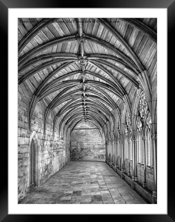 Lincoln Cathedral Cloisters Framed Mounted Print by Linsey Williams