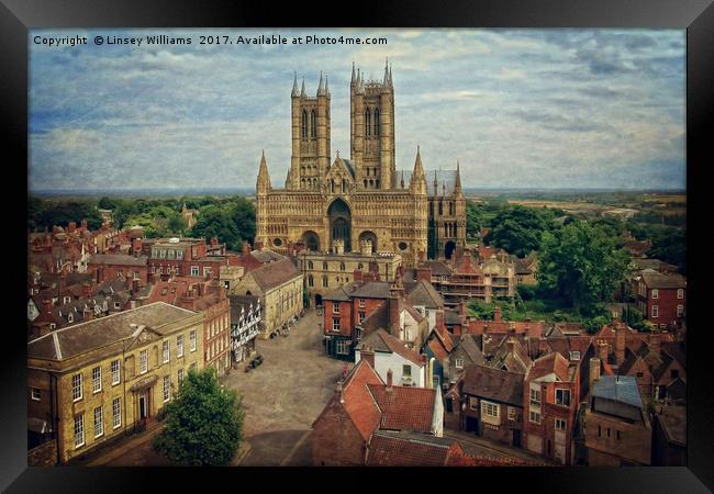    Lincoln Cathedral                   Framed Print by Linsey Williams