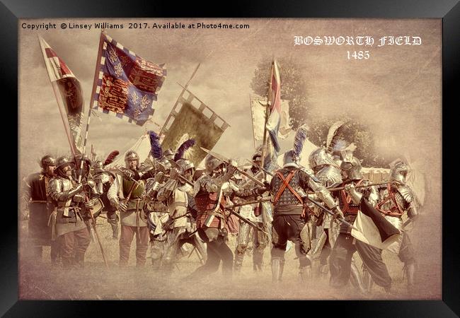 Bosworth Battlefield Re-enactment Framed Print by Linsey Williams
