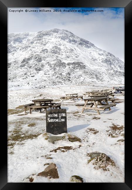 Beer Garden, Kirkstone Pass Inn Framed Print by Linsey Williams