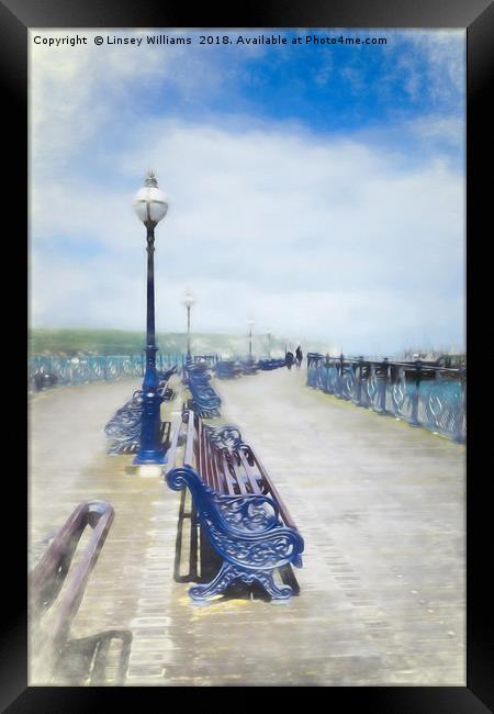 Swanage Impressions  Framed Print by Linsey Williams