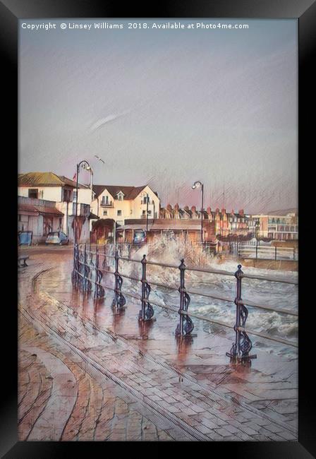 Digital Swanage. Framed Print by Linsey Williams