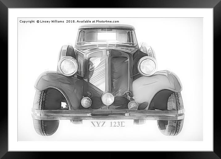Beauford Classic Car Framed Mounted Print by Linsey Williams
