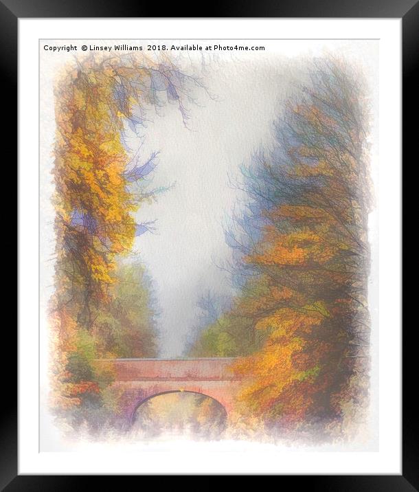 Autumn Over the Canal Framed Mounted Print by Linsey Williams