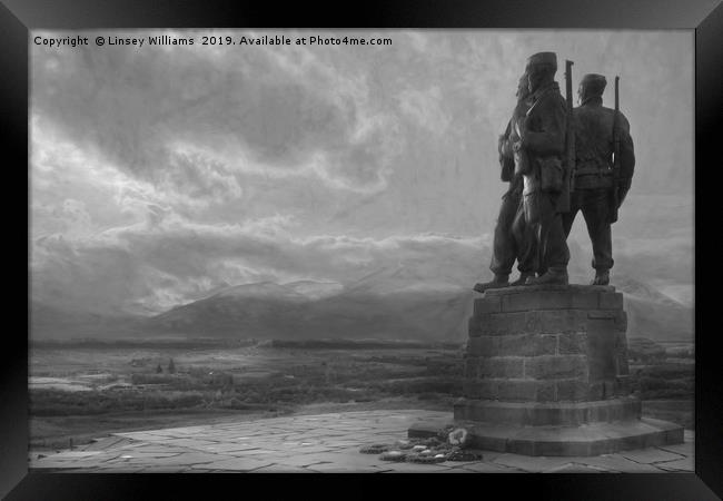 The Commando Memorial Framed Print by Linsey Williams