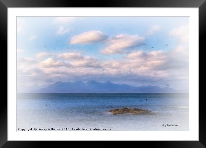 Isle Of Rum, Scotland Framed Mounted Print by Linsey Williams