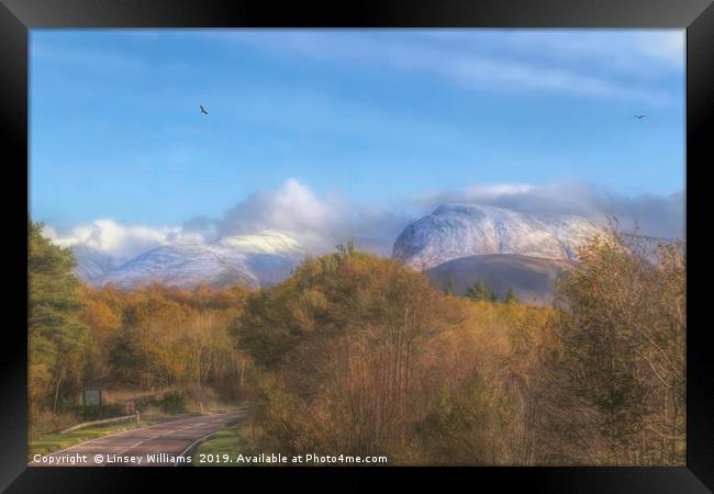 A Road to Ben Nevis Framed Print by Linsey Williams