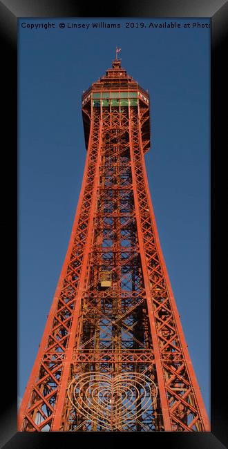 Blackpool Tower Framed Print by Linsey Williams