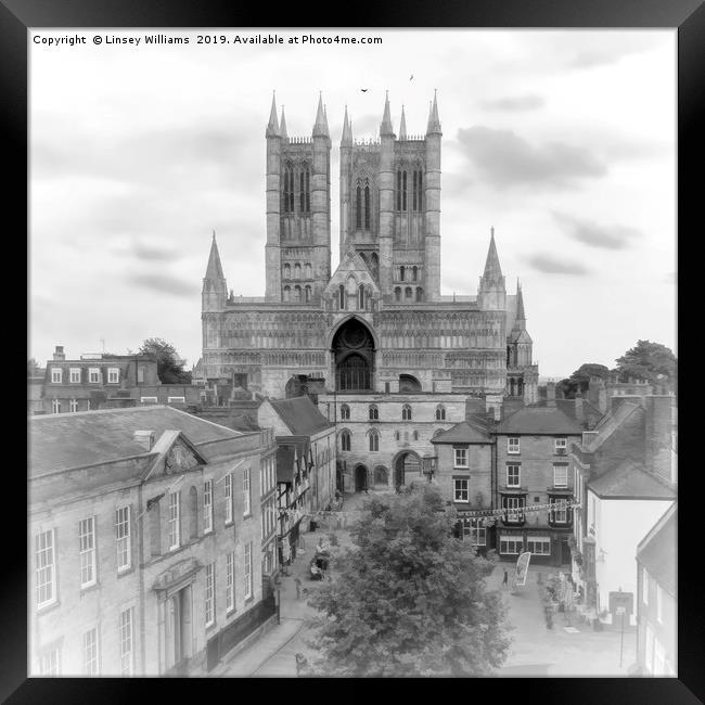 Lincoln Cathedral Framed Print by Linsey Williams