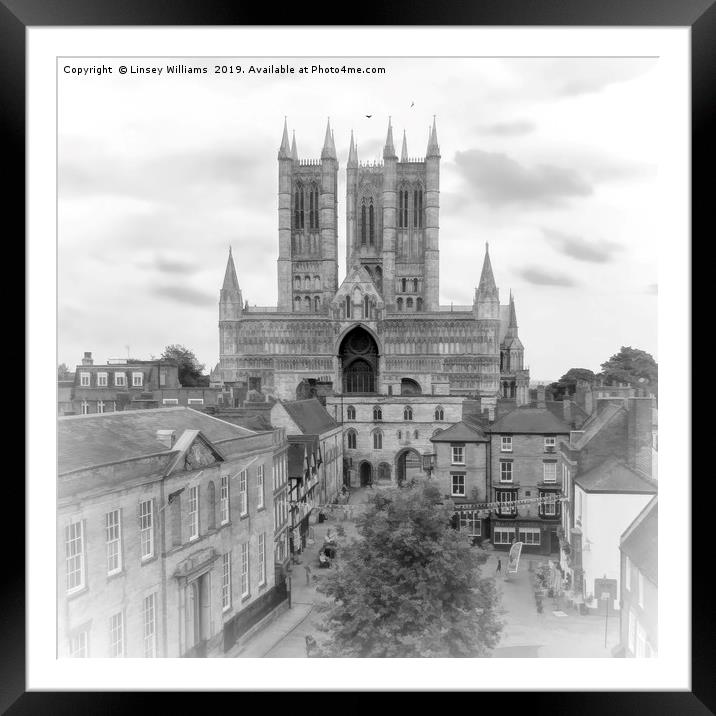 Lincoln Cathedral Framed Mounted Print by Linsey Williams