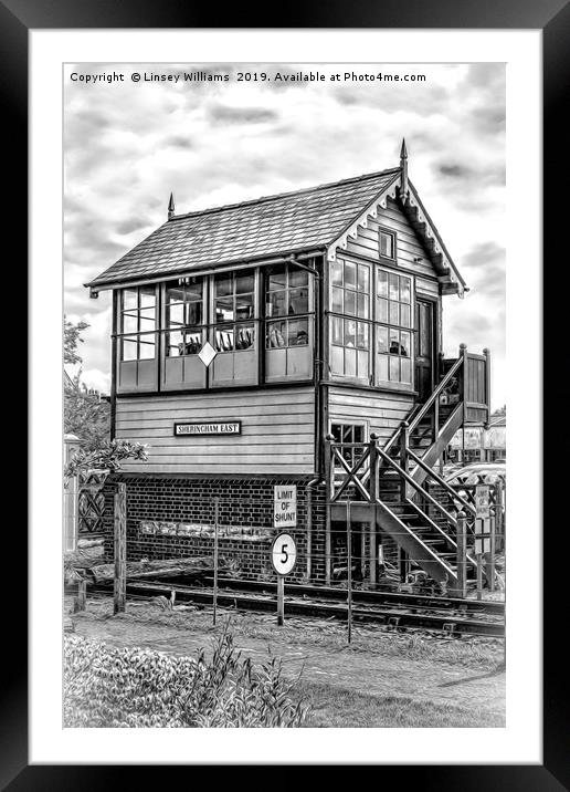 Sheringham East Signal Box Framed Mounted Print by Linsey Williams