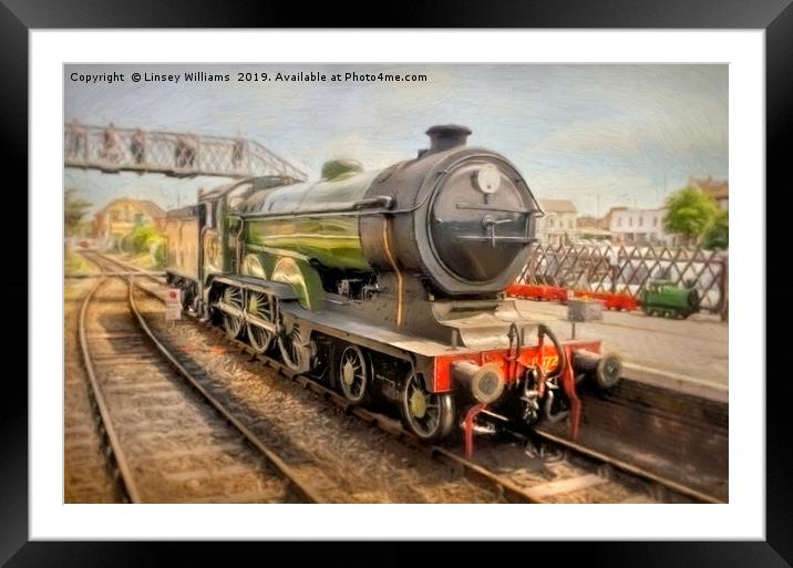Steam Train B12 – 8572  Framed Mounted Print by Linsey Williams