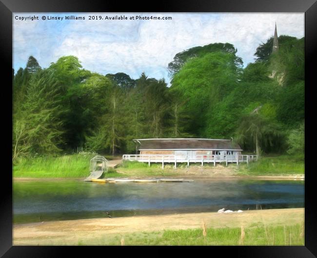 Fishing Lodge. Framed Print by Linsey Williams