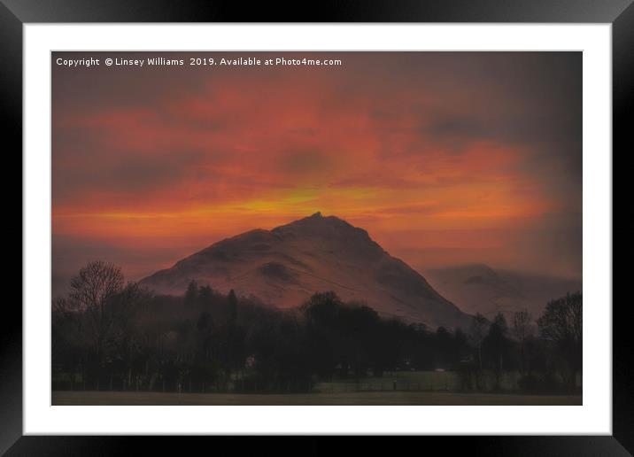 Helm Crag Framed Mounted Print by Linsey Williams