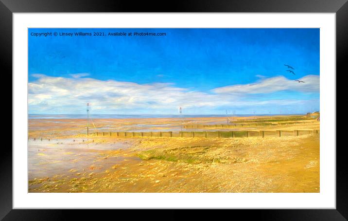 Hunstanton Beach impressions 2 Framed Mounted Print by Linsey Williams